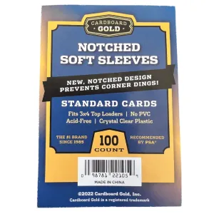 1000ct (10 packs) Notched Soft Card Sleeves for Standard Size Trading Cards