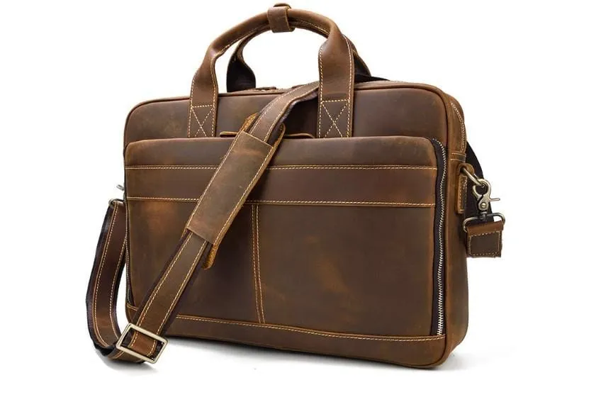 15 Inch Womens Brown Leather Laptop Bags