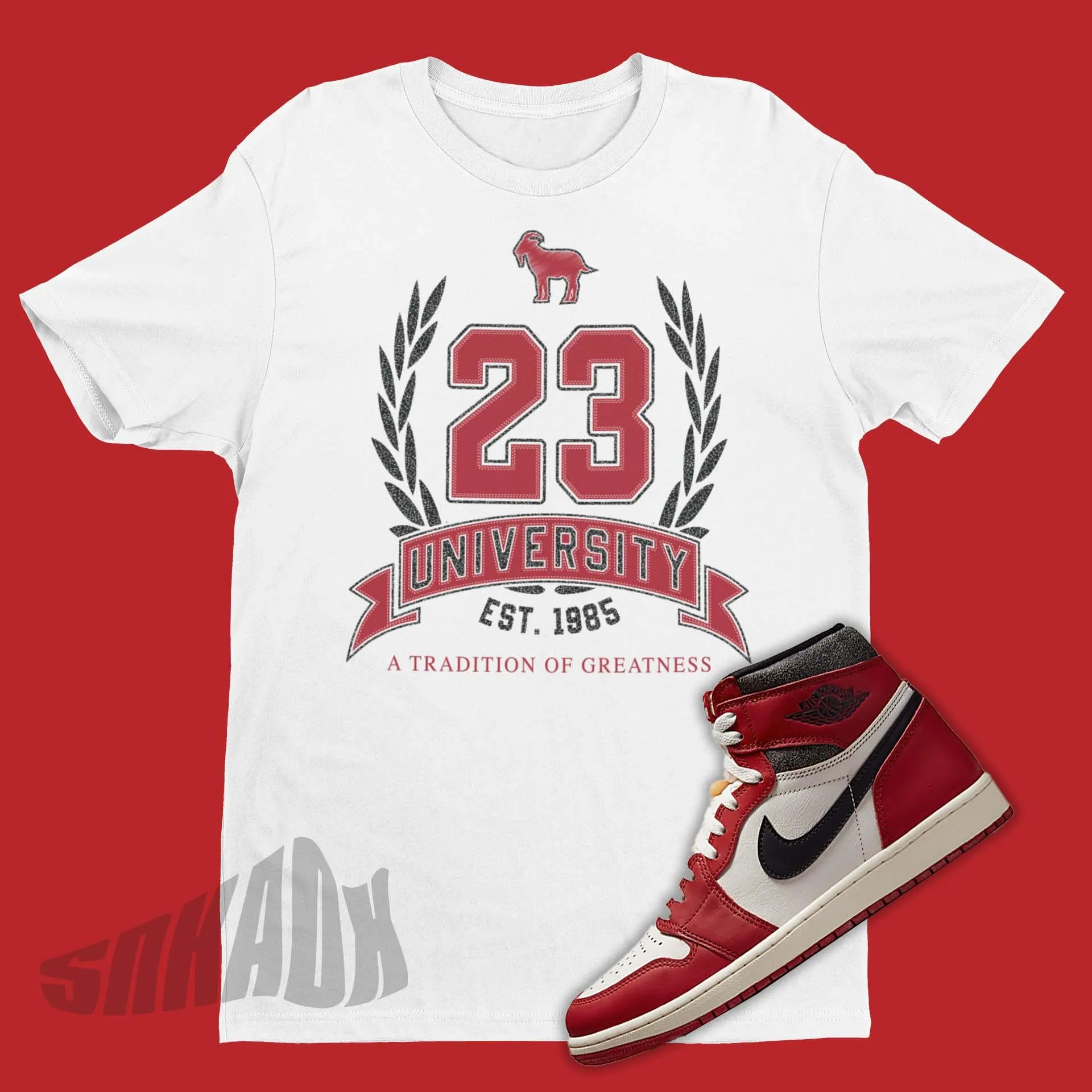 23 University Shirt To Match Air Jordan 1 Chicago Lost & Found