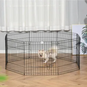 24-Inch 8 Panel Multifunction Cage For Small Animal Pets