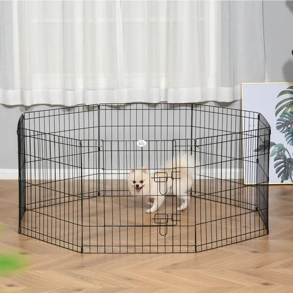 24-Inch 8 Panel Multifunction Cage For Small Animal Pets