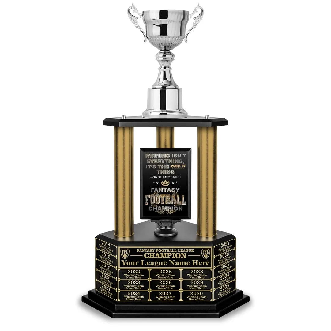 26”-36” Gold Column Fantasy Football Perpetual Trophy