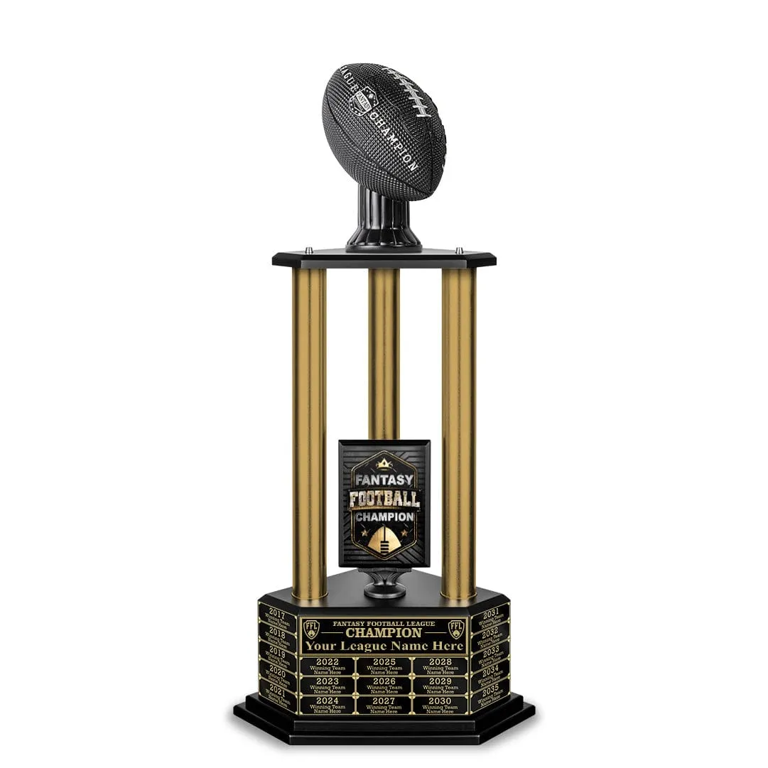 26”-36” Gold Column Fantasy Football Perpetual Trophy