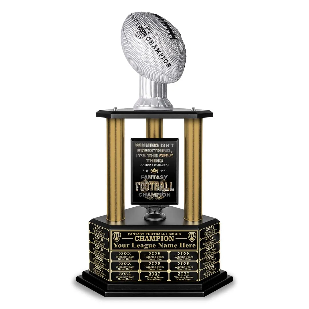 26”-36” Gold Column Fantasy Football Perpetual Trophy