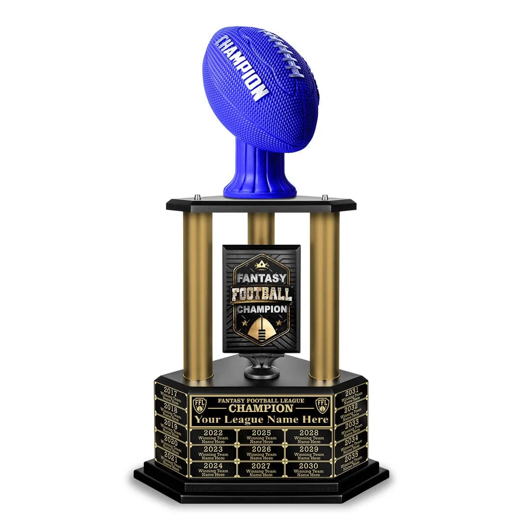 26”-36” Gold Column Fantasy Football Perpetual Trophy