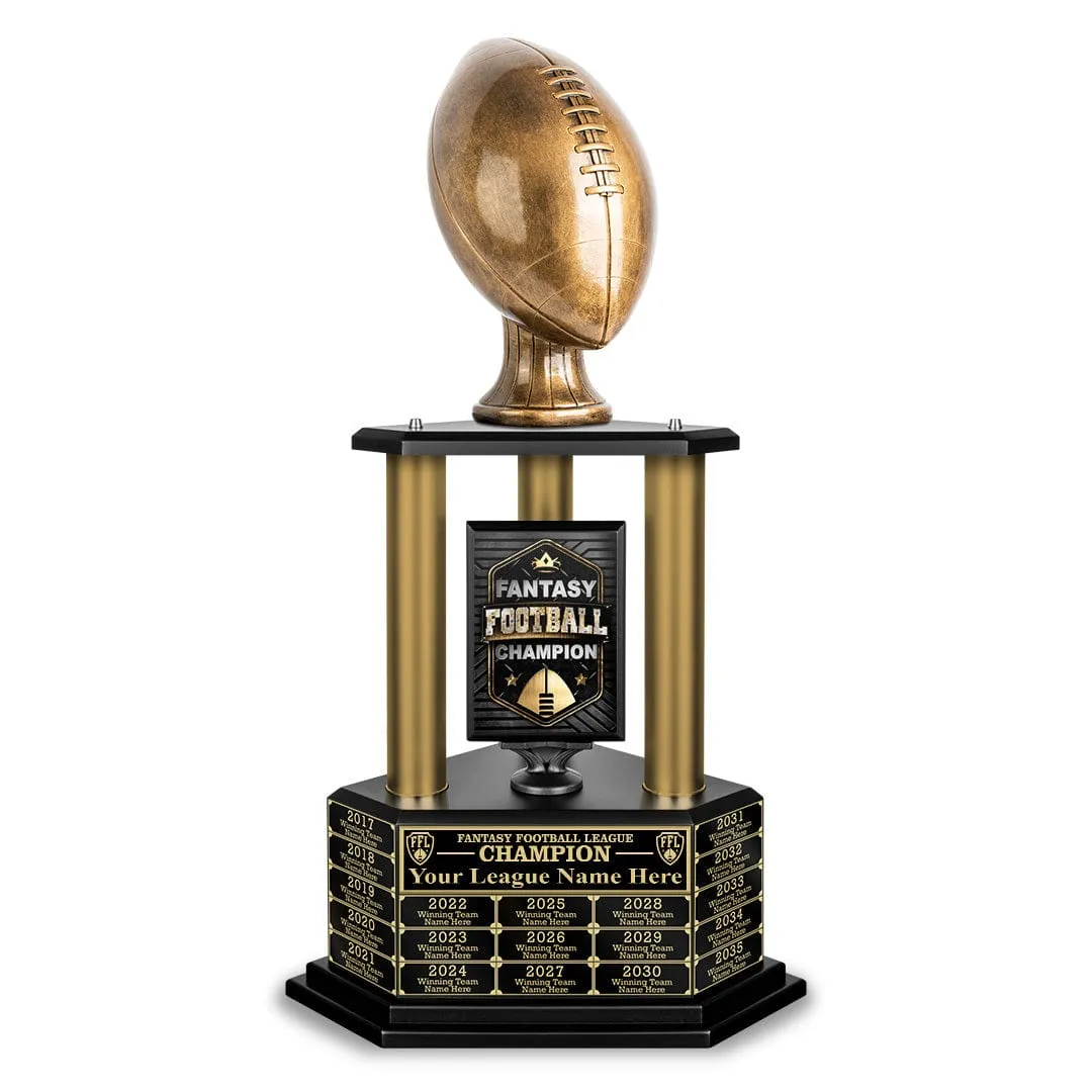 26”-36” Gold Column Fantasy Football Perpetual Trophy