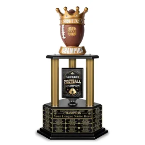 26”-36” Gold Column Fantasy Football Perpetual Trophy