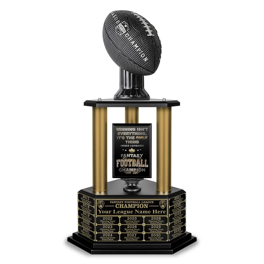 26”-36” Gold Column Fantasy Football Perpetual Trophy