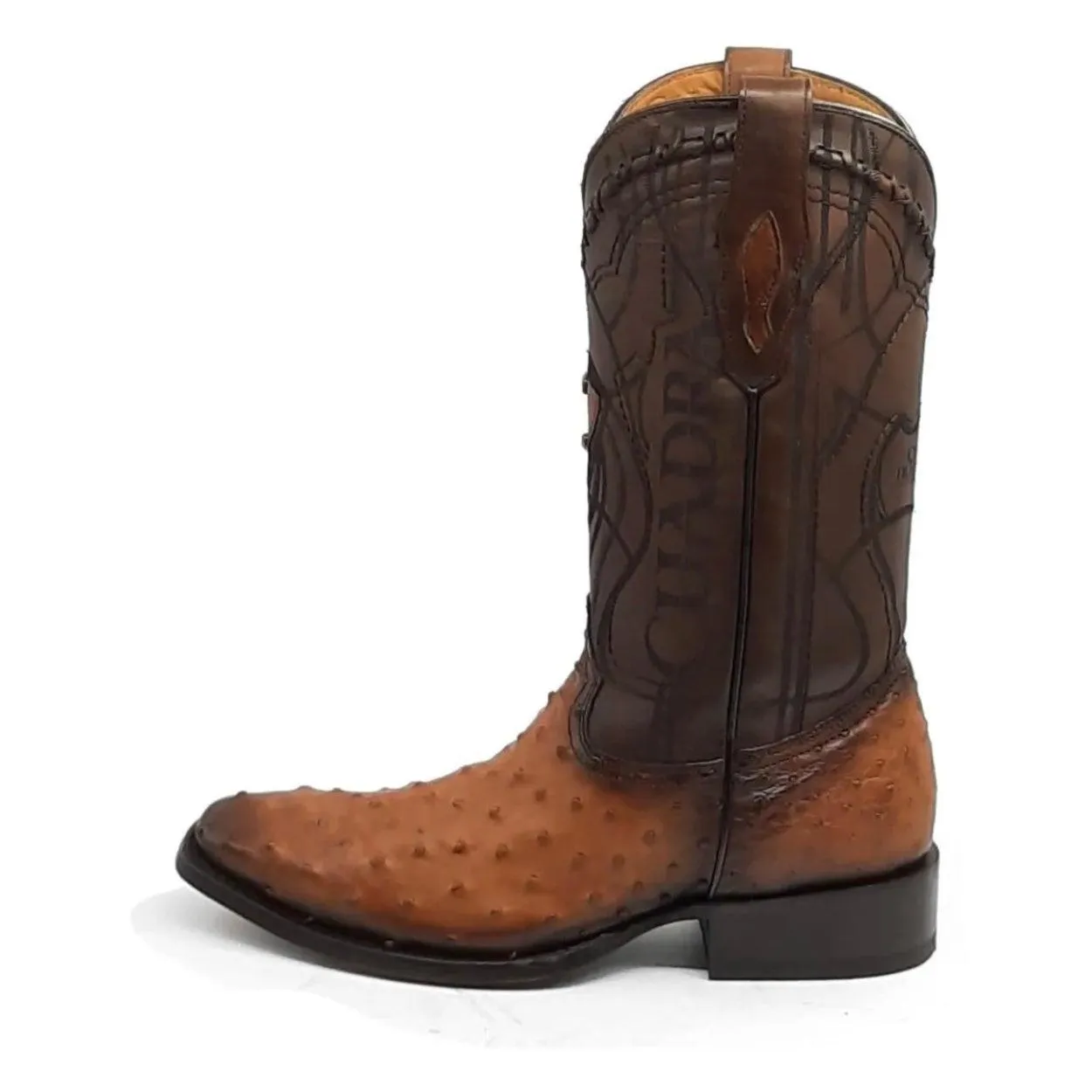 3C1NA1 - Cuadra brandy dress cowboy exotic ostrich leather boots for men