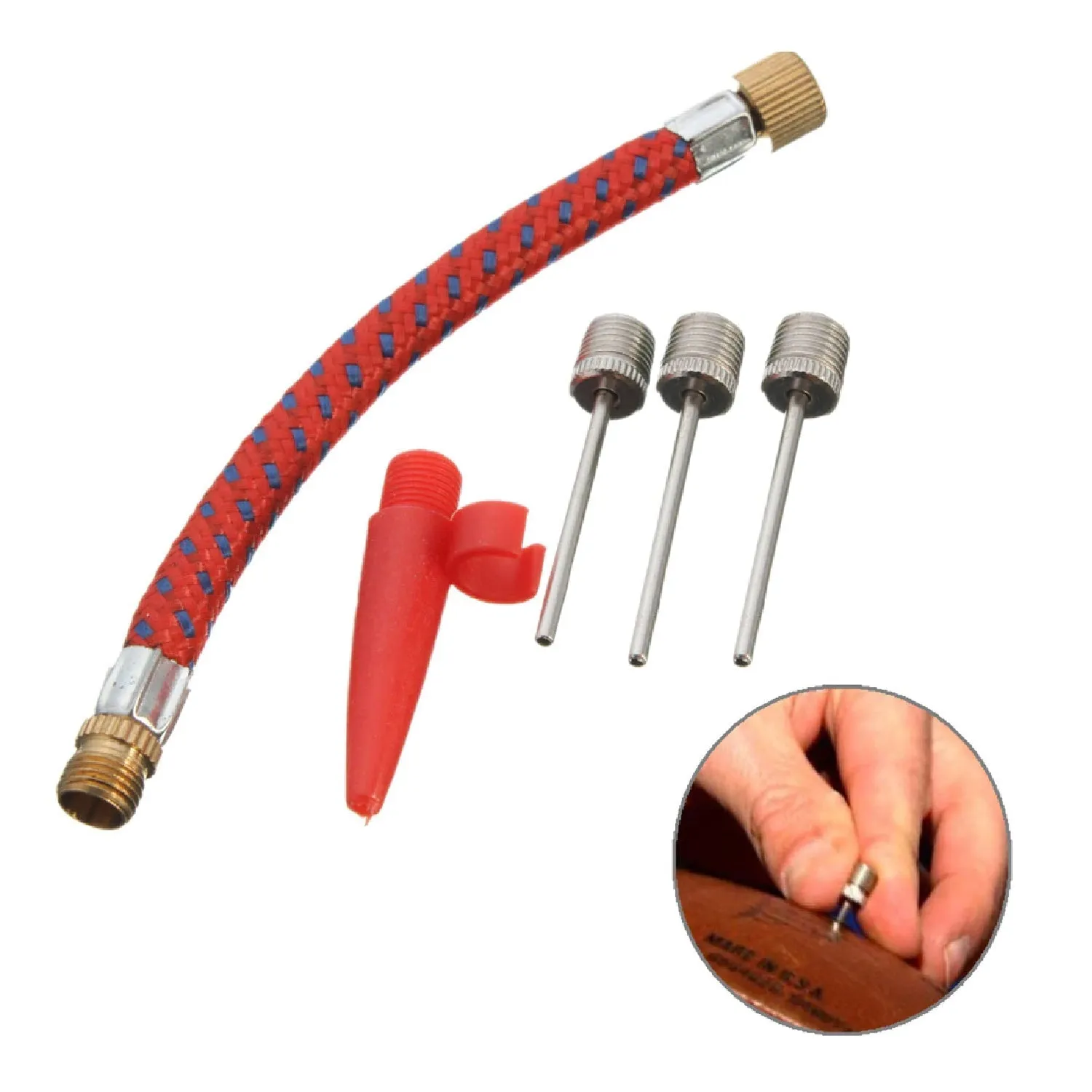 9056 Inflating Needle Pin Nozzle Basketball / Football Ball Air Pump