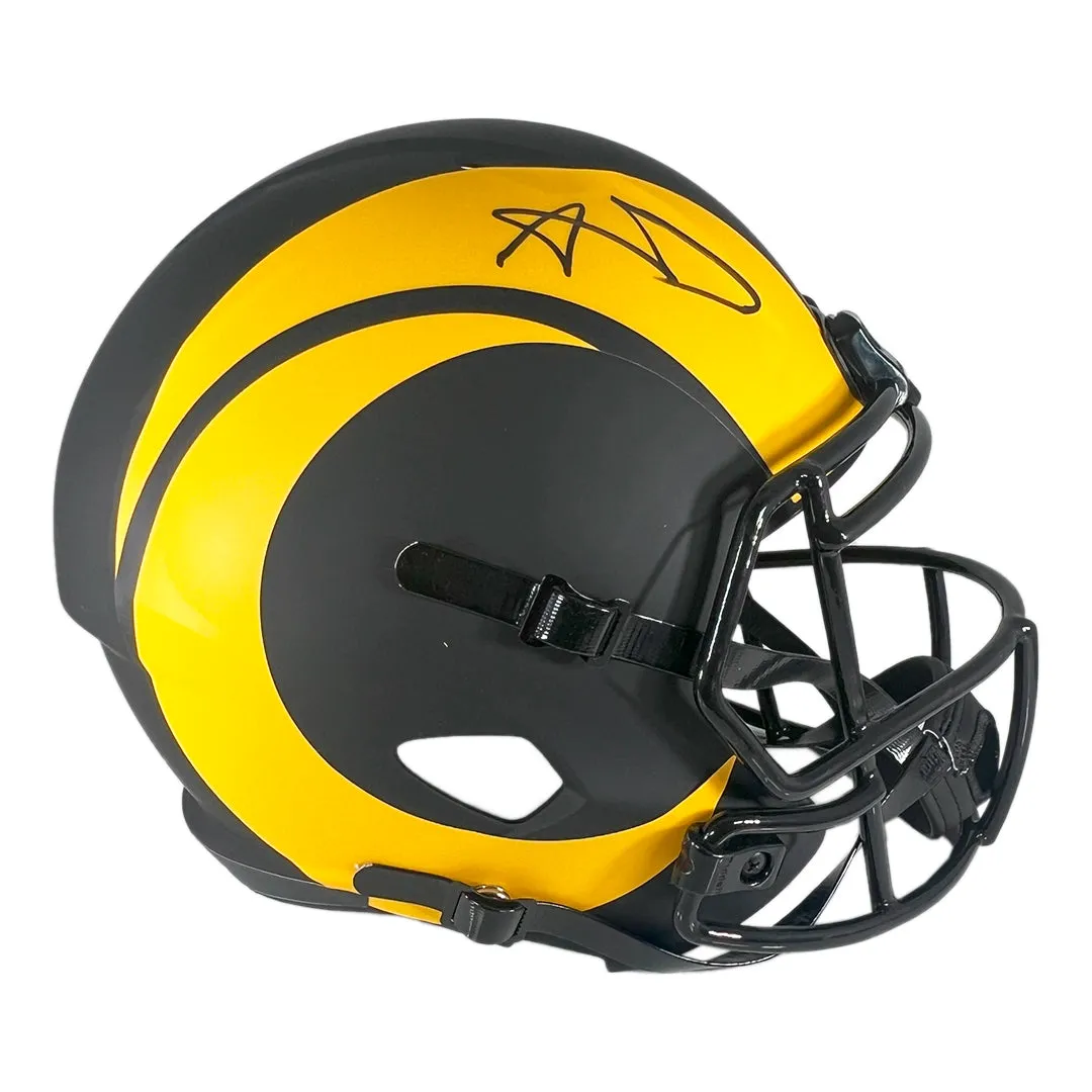 Aaron Donald Signed Los Angeles Rams Eclipse Speed Full-Size Replica Football Helmet (Beckett)