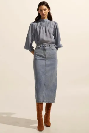 Accord Skirt | Washed Denim