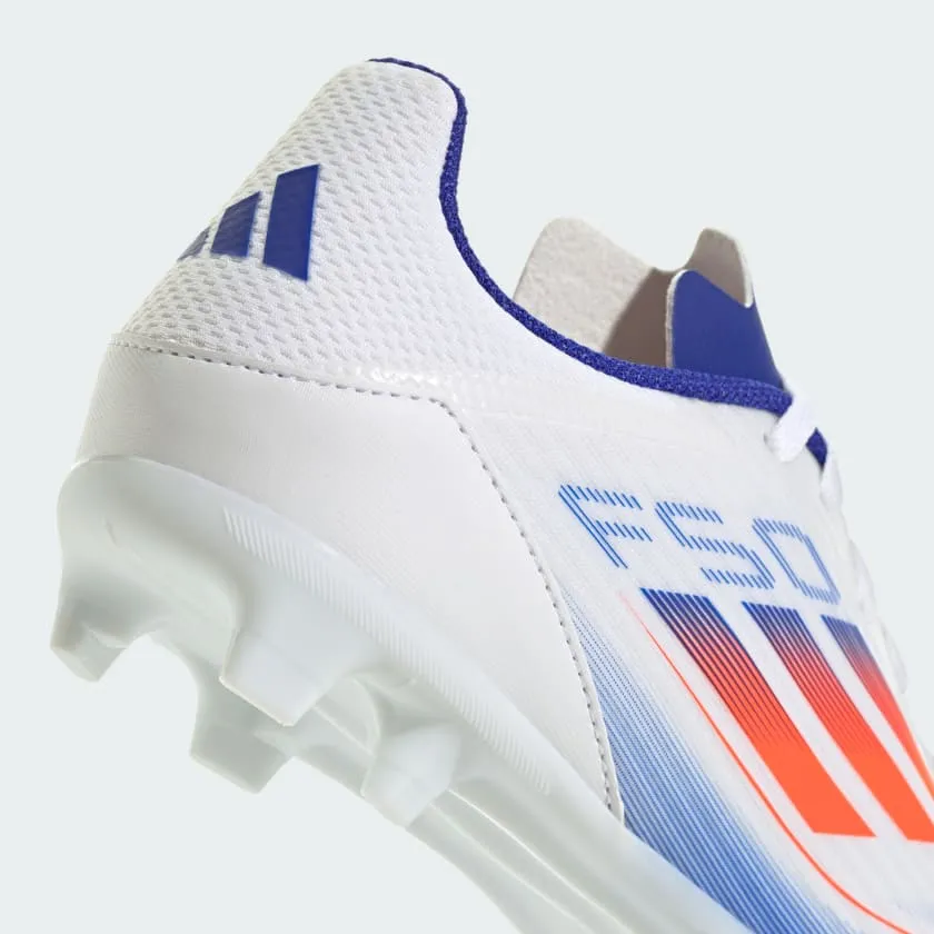 adidas F50 League Boots  FG/MG- White/Red/Blue- JUNIOR