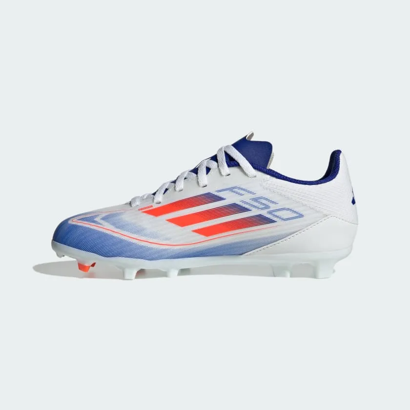 adidas F50 League Boots  FG/MG- White/Red/Blue- JUNIOR