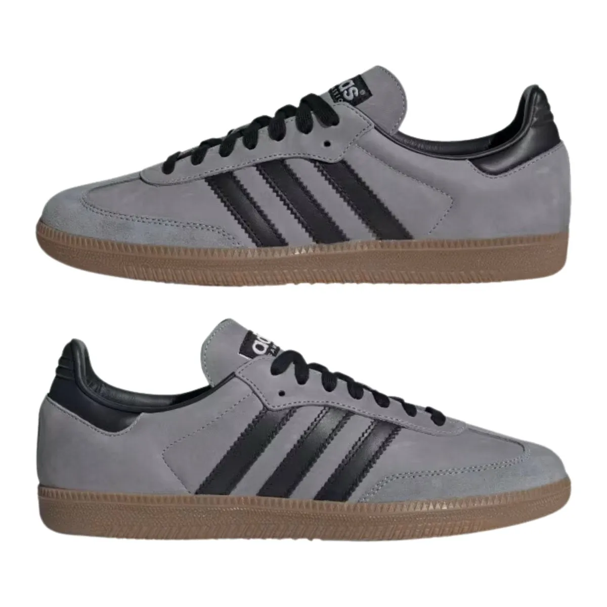 Adidas Men's Samba OG Halo Silver/Core Black/Brown Desert