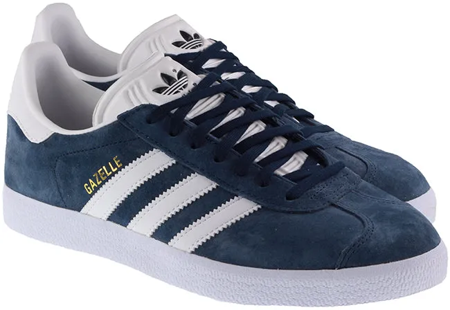 Adidas Originals Mens Trainers Gazelle Collegiate Navy White Gold Metallic