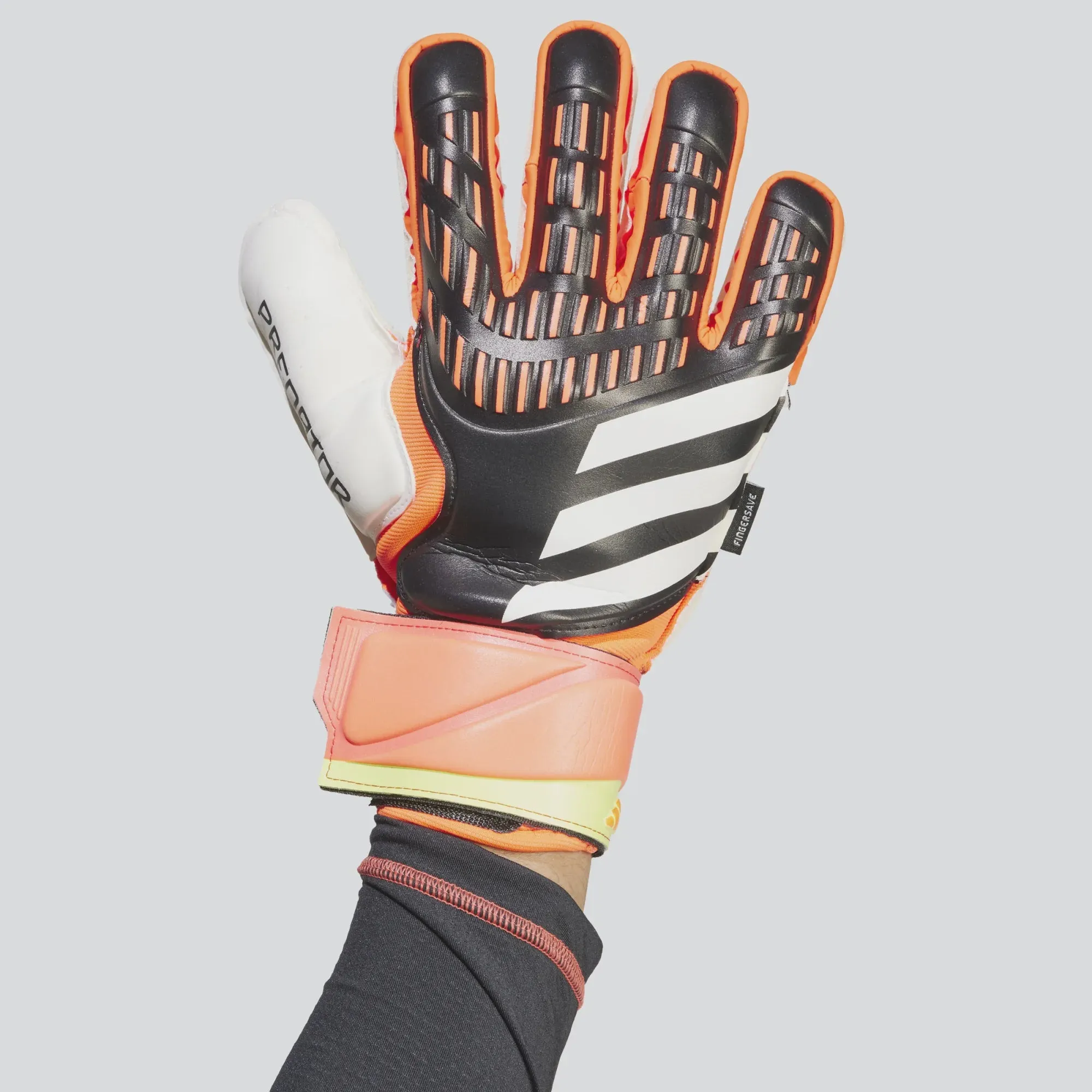 adidas Predator Match FS Goalkeeper Gloves- Black/Red/Yellow