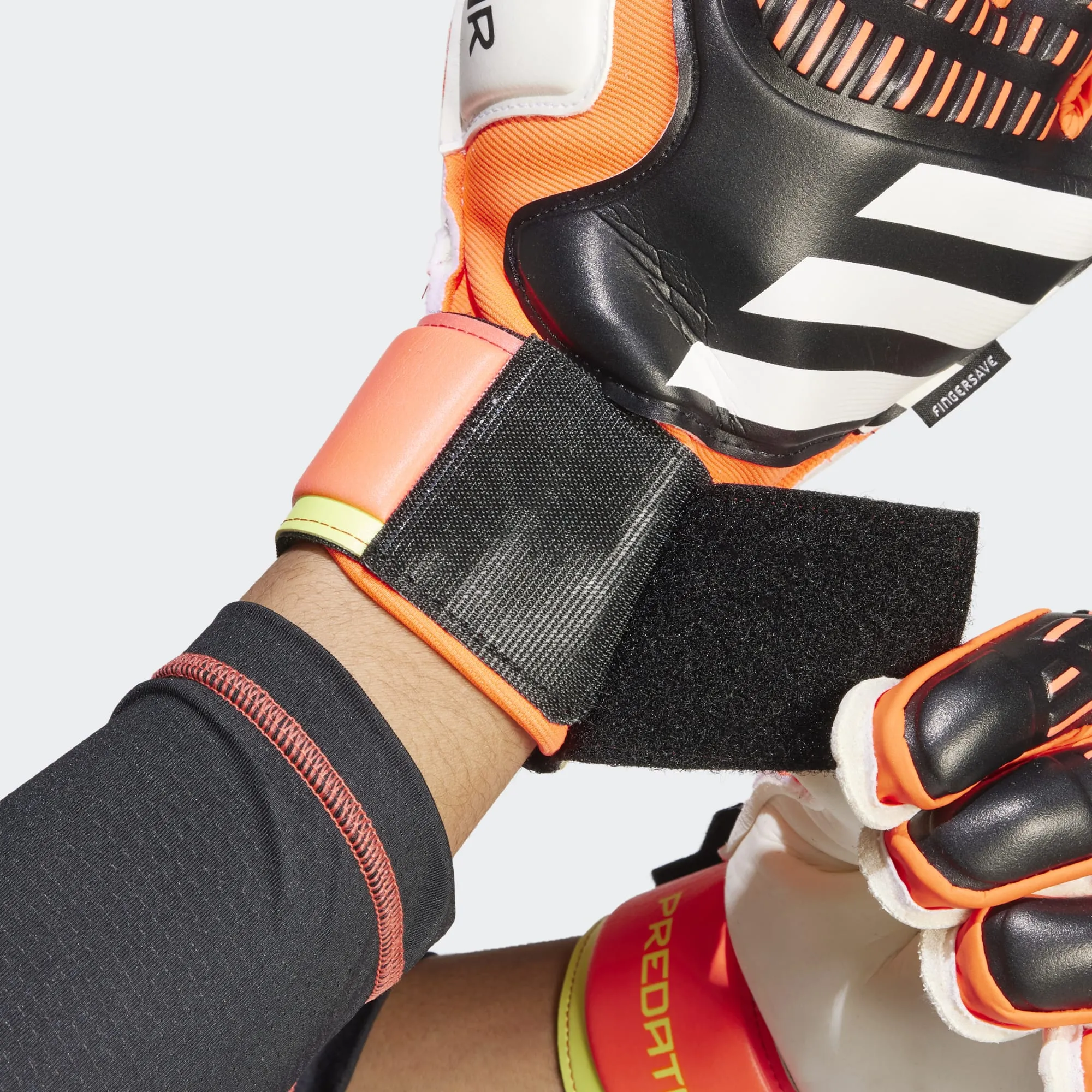 adidas Predator Match FS Goalkeeper Gloves- Black/Red/Yellow