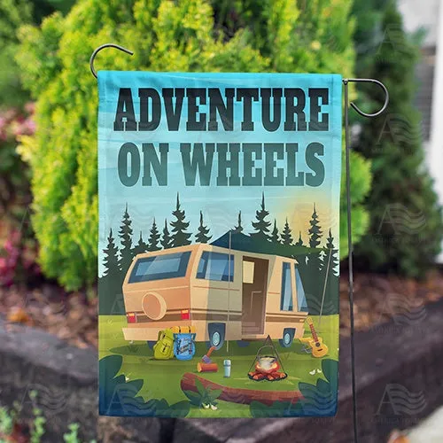 Adventure On Wheels Double Sided Garden Flag