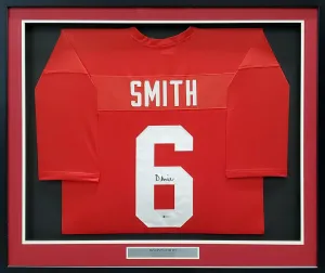 Alabama Crimson Tide Devonta Smith Autographed Framed Red Jersey Beckett BAS Stock #195228