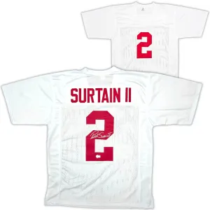 Alabama Crimson Tide Patrick Surtain II Autographed White Jersey Beckett BAS Witness Stock #213092