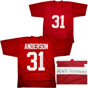 Alabama Crimson Tide Will Anderson Autographed Maroon Jersey "Terminator" Beckett BAS QR Stock #203018