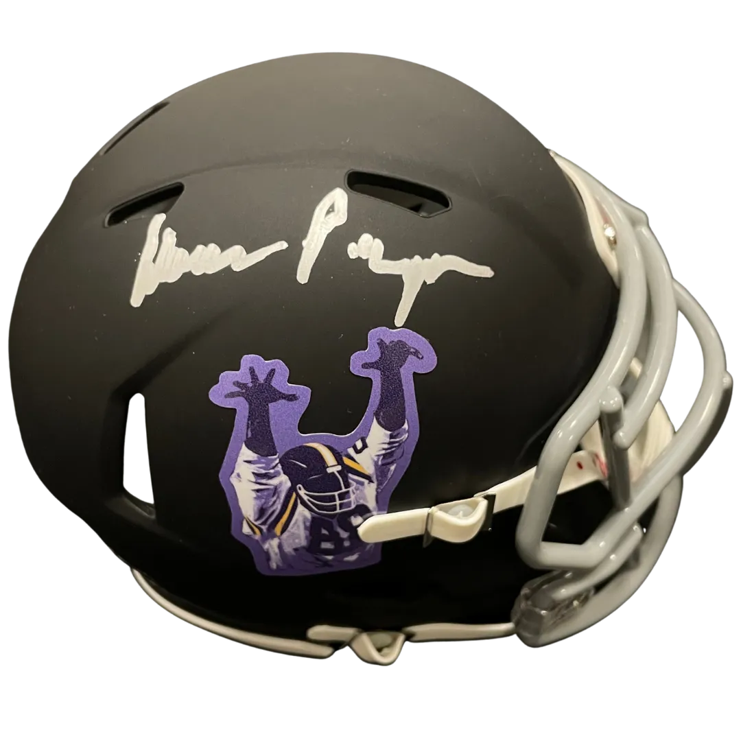 Alan Page Autographed Custom SotaStick Art Blackout Mini Helmet (Number 82/88)