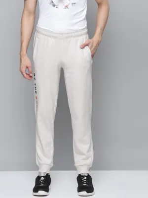 Alcis Men Off White Solid Joggers