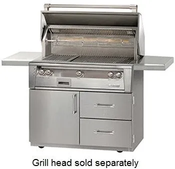 Alfresco 42-Inch Grill in Stainless Steel with Deluxe Cart