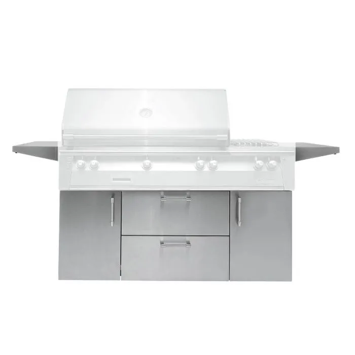 Alfresco 56-Inch Grill in Stainless Steel with Standard Cart