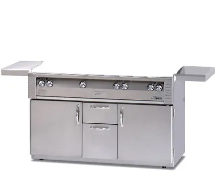 Alfresco 56-Inch Grill in Stainless Steel with Standard Cart