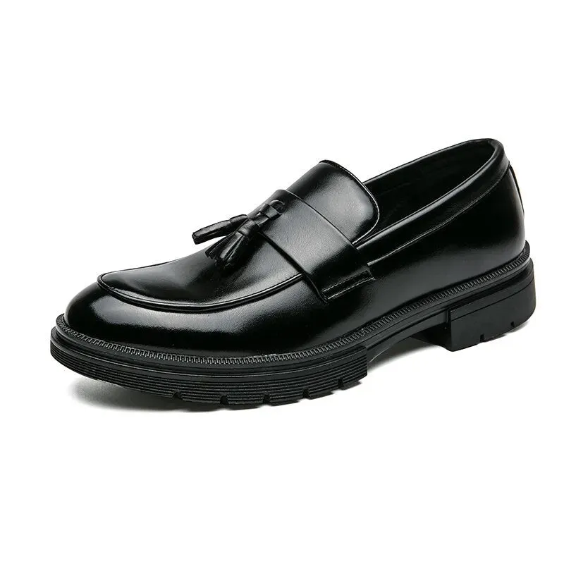 Amozae- Gwanak Faux Leather Tassel Loafers