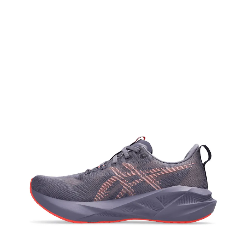 Asics Men's Novablast 5 Running Shoes in Greyish Purple/Coral Reef SS25