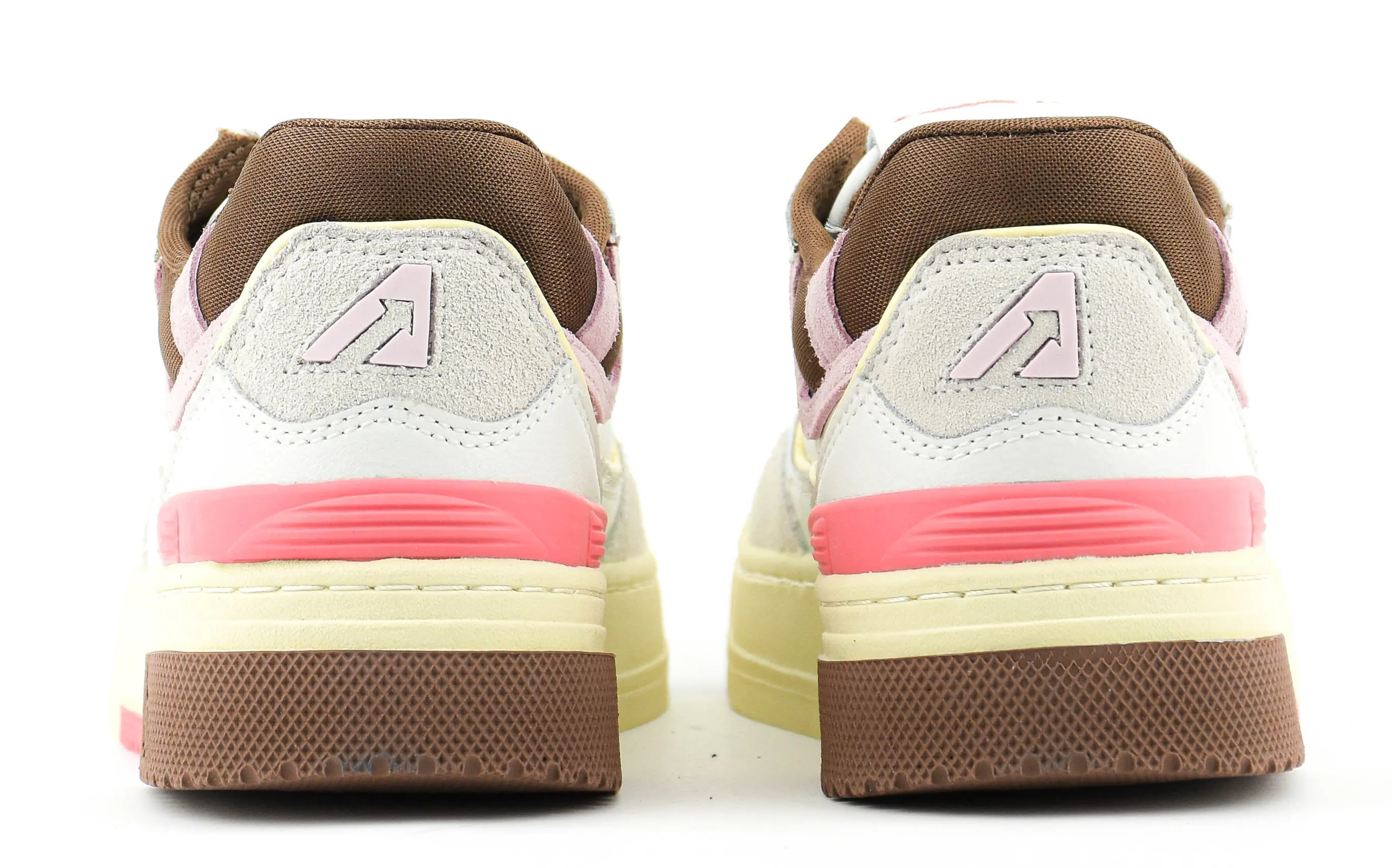 AUTRY CLC LOWTOP SNEAKER WHITE BROWN PINK