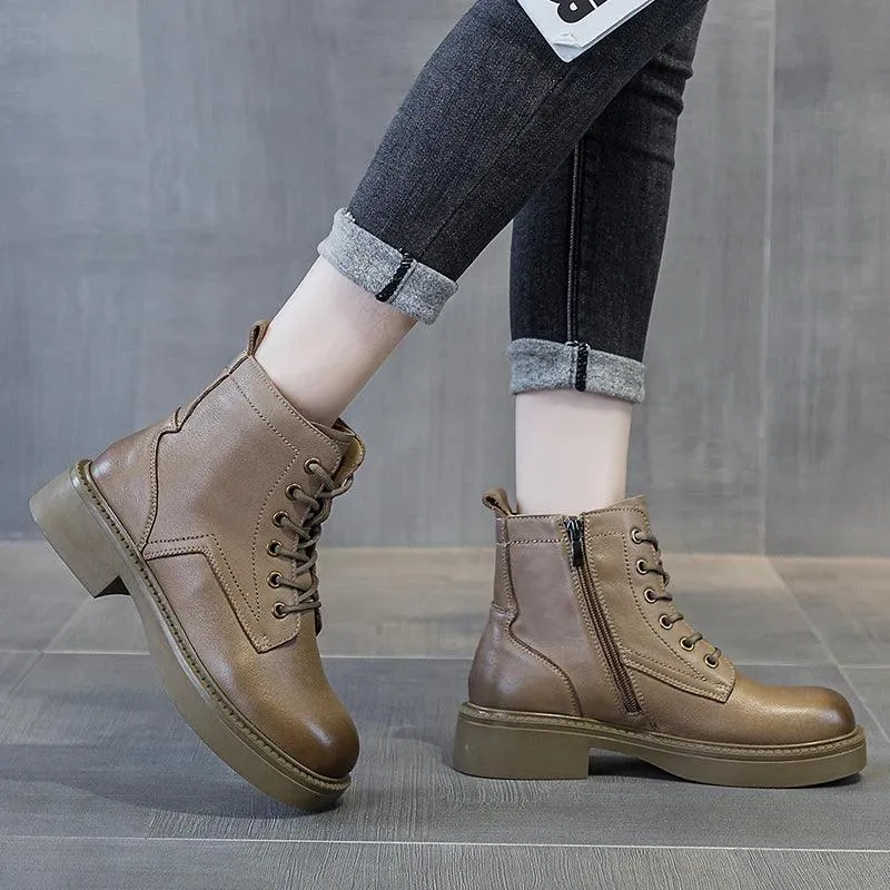 AWCS146 Women's Casual Shoes - Leather Work Boots