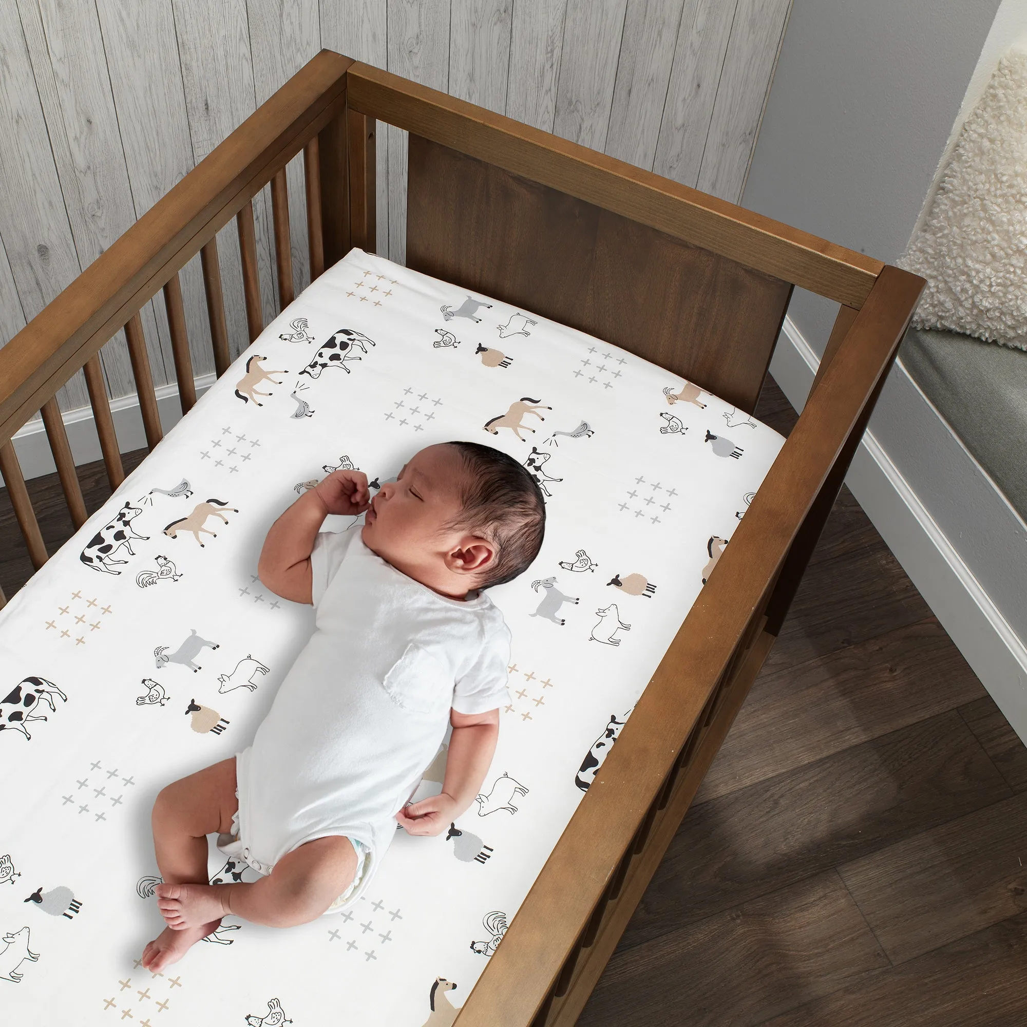 Baby Farm Cotton Fitted Crib Sheet