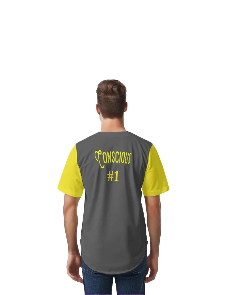 Be Conscious Men's Short Sleeve Baseball Jersey