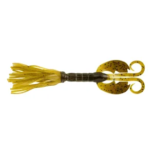 Bearded CrazyLeg Chigger Craw Soft Bait - 4 1-2" Length, Green Pumpkin, Per 5