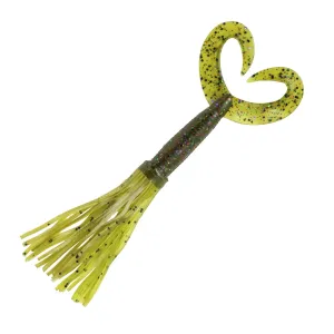 Bearded The Deuce Soft Bait - 4" Length, Green Pumpkin-Watermelon, Per 6