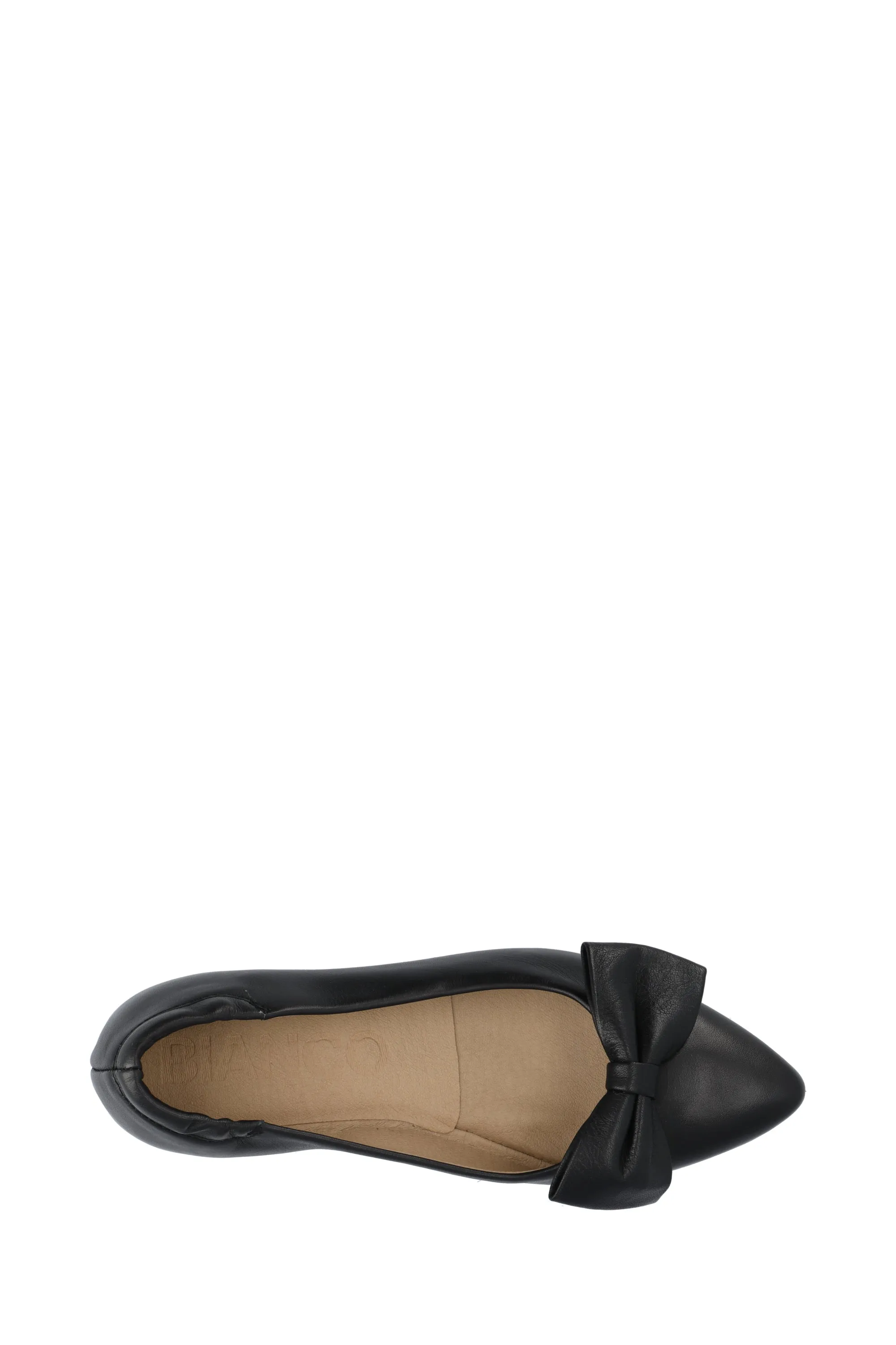 Biatracey Black Bow Leather Flats