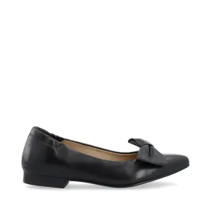 Biatracey Black Bow Leather Flats