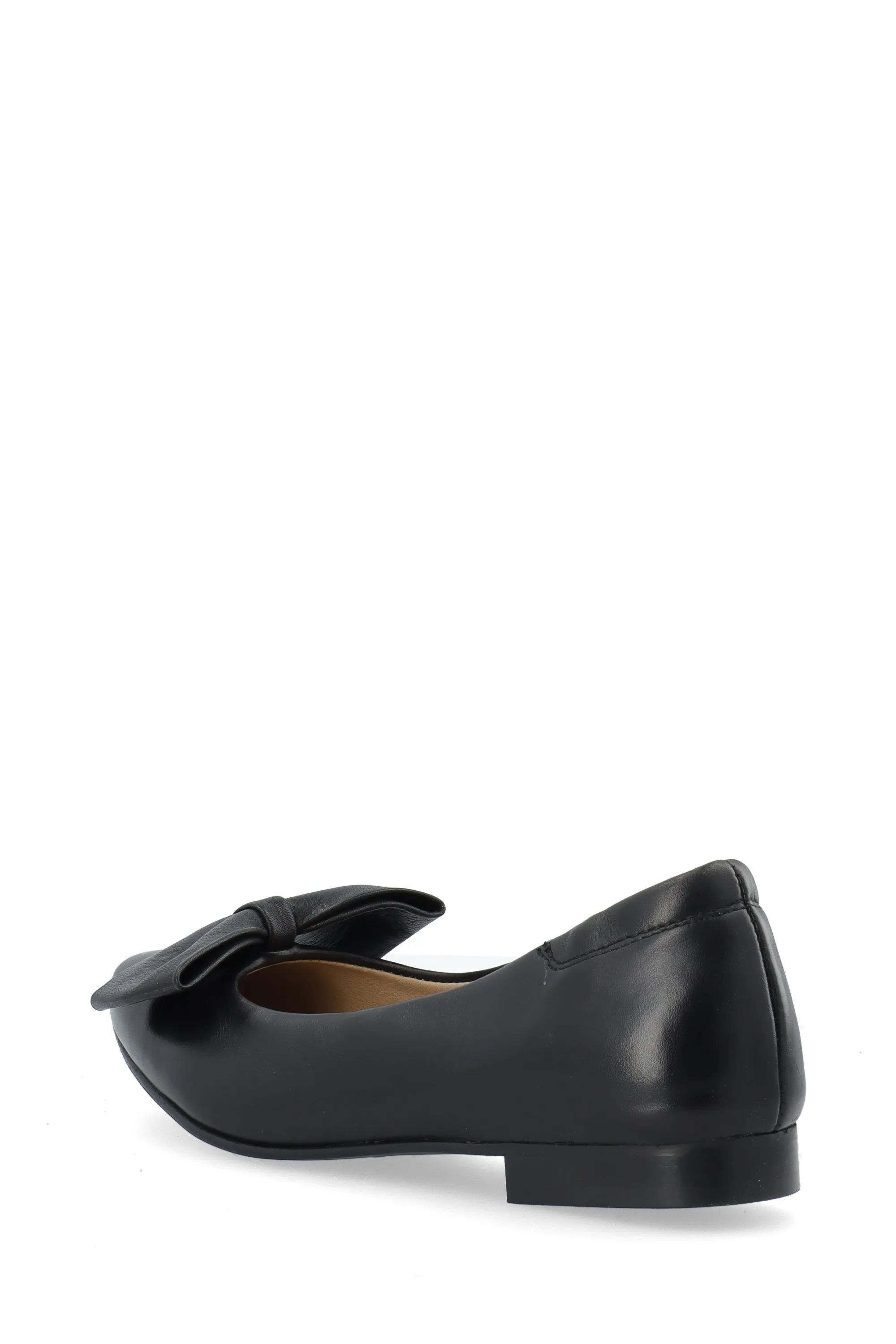 Biatracey Black Bow Leather Flats