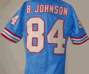 Billy White Shoes Johnson Houston Oilers Throwback Football Jersey