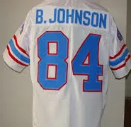 Billy White Shoes Johnson Houston Oilers Throwback Football Jersey