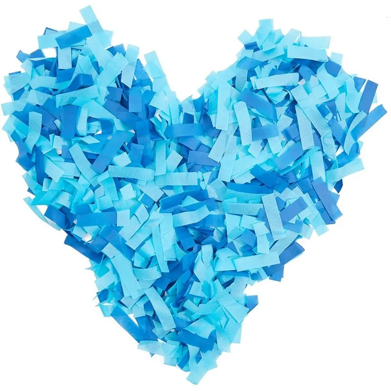 Blue Confetti Wand for Boy Gender Reveal Party (0.75 x 13.8 Inches, 12 Pack)