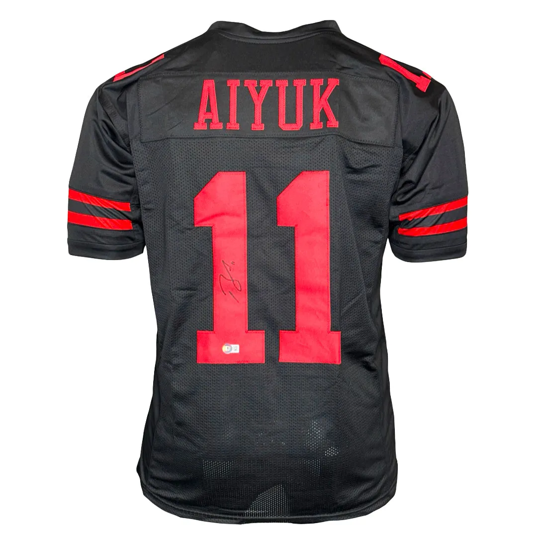 Brandon Aiyuk Signed San Francisco Black Football Jersey (Beckett)