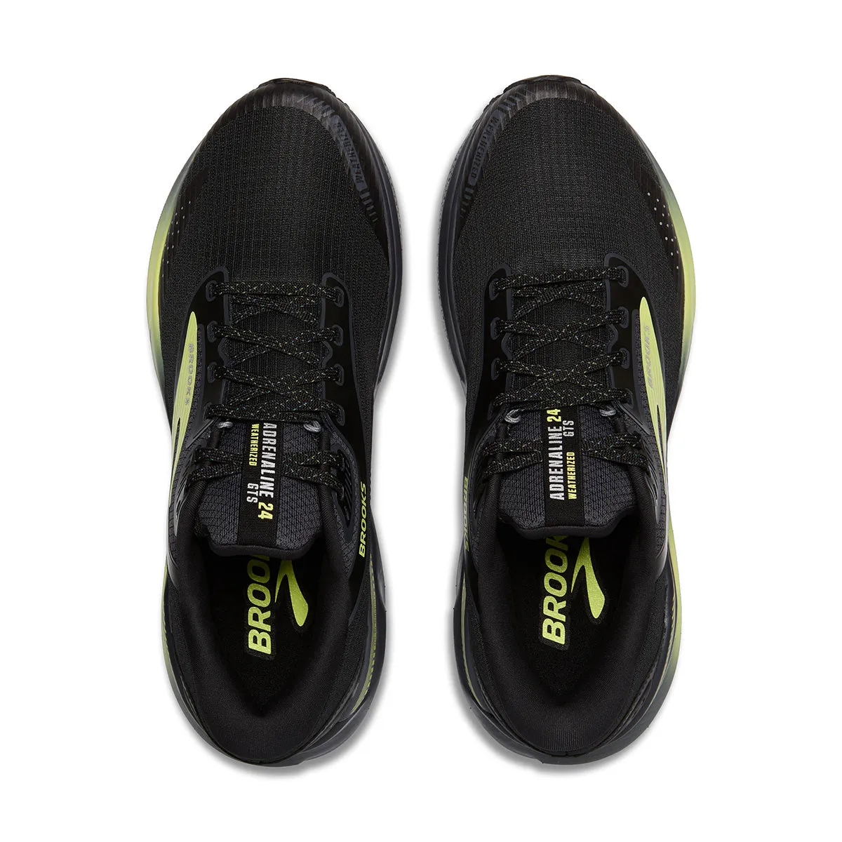 Brooks Adrenaline GTS 24 Weatherized Mens | Black/ebony/new Yellow