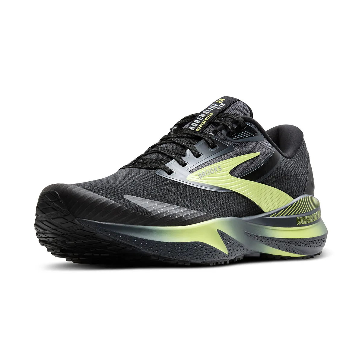 Brooks Adrenaline GTS 24 Weatherized Mens | Black/ebony/new Yellow