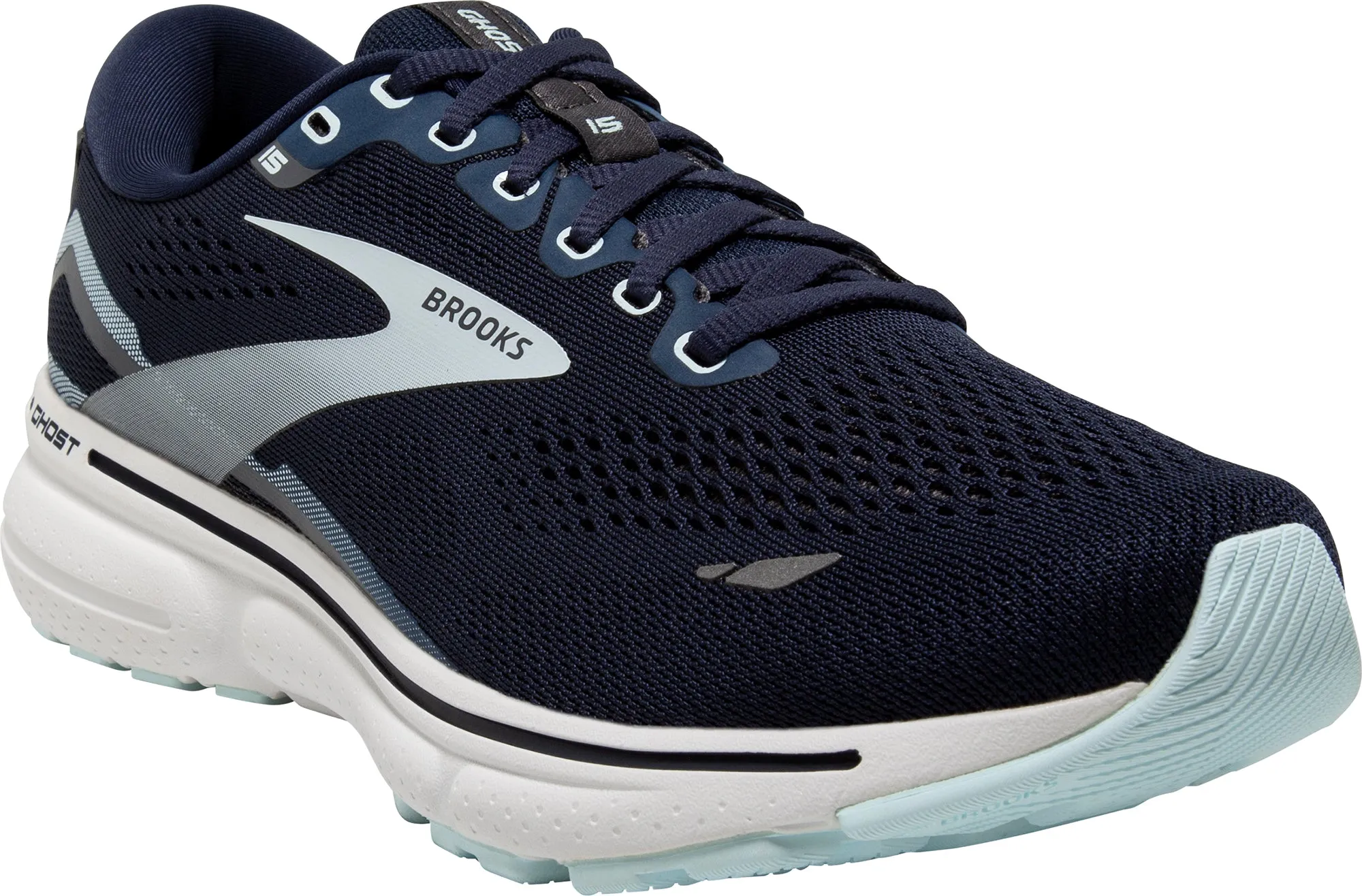 Brooks Ghost 15 WIDE FIT Womens Running Shoes - Navy