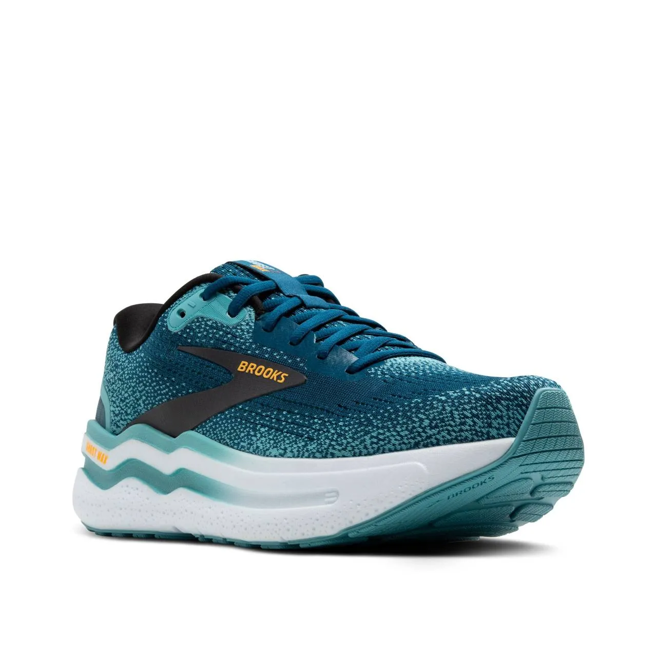 Brooks Ghost Max 2 (Mens) - Moroccan Blue/Aqua/Orange Pop